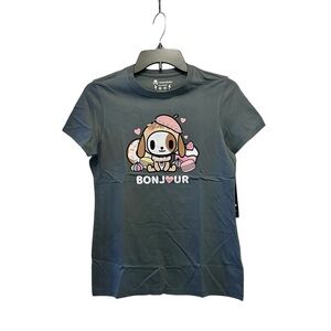 Tokidoki Graphic Grey Donutino Bonjour T-Shirt